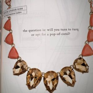 Elegant Coral and Gold Necklace
